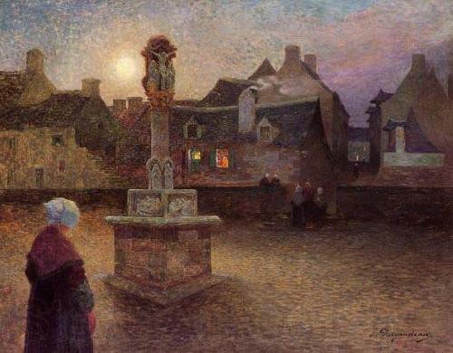 unknow artist The Wayside Cross at Rochefort-en-Terre Norge oil painting art